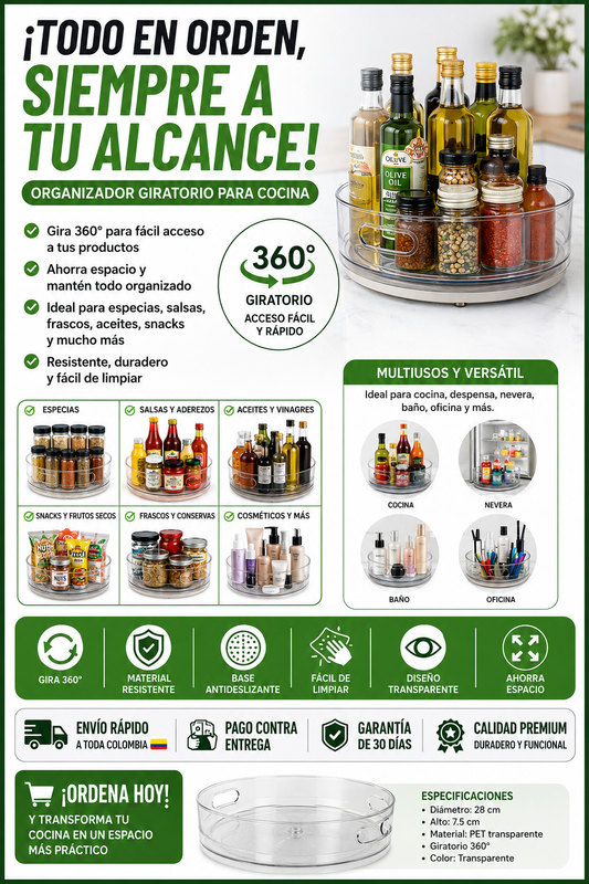 Organizador Giratorio para Cocina
